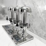 Juicer Dispenser Manufacturer - OEM/ODM Custom Commercial 3L Silver Juicer Dispenser Hotel Equipment Portable