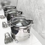 Food Display Stand Factory - OEM/ODM Custom Stainless Steel Holder Food Display Stand Counter Full Size Buffet Set