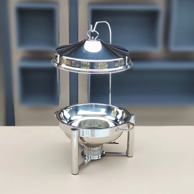 Food Warmer Set Manufacturer - OEM/ODM Custom Design Modern Luxury Stainless Steel Gold Heater Chafing Dish Set