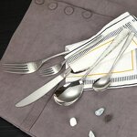 Flatware Utensils Set Manufacturer - OEM/ODM Custom 20pcs Heavy Duty Stainless Steel Flatware Utensils Sustainable Cutlery