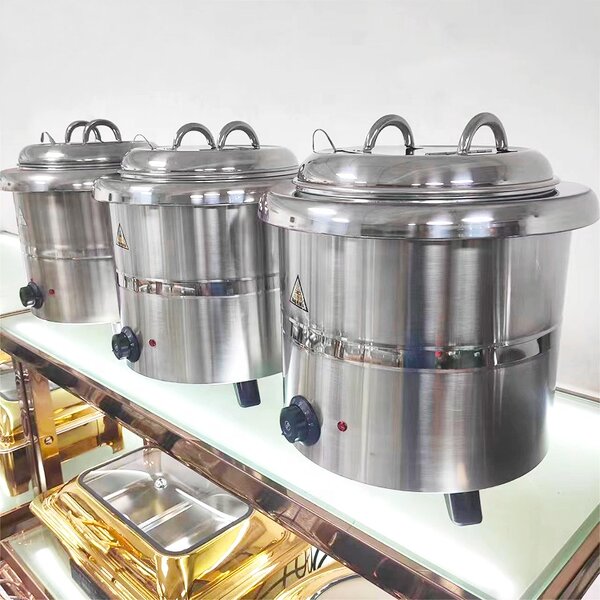 Electric Soup Warmer Pot Factory - OEM/ODM Custom 304 Portable Counter Top Stainless Steel Electric Soup Warmer Pot