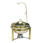Chafing Dish Manufacturer - OEM/ODM Custom Hot Selling Luxury Gold Hanging Lid Stainless Steel Alcohol Stove