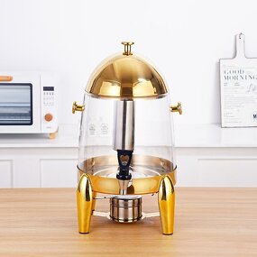 Juice Dispenser Manufacturer - OEM/ODM Custom Hotel 12 Liters Stainless Steel Hot Cold Juice Dispenser Gold
