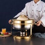 Chafing Dish Factory - OEM/ODM Custom Luxury Restaurant Buffet Set Stainless Steel Food Warmer Custom Gold
