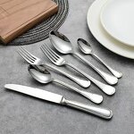 Flatware Set Factory - OEM/ODM Custom Hot Sale OEM ODM Logo Luxury Flatware Set Sustainable Stainless Steel
