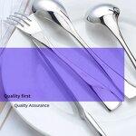 Flatware Set Factory - OEM/ODM Custom Custom Logo Wedding Stainless Steel Polish Flatware Set White Rose Silver