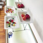 Cake Stand Manufacturer - OEM/ODM Custom Restaurant Hotel Buffet 3 Tier Deluxe Large Capacity Metal Ceramic Cake Stand