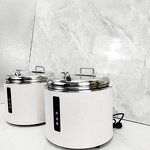 Soup Warmer Station Factory - OEM/ODM Custom 10L Electric Soup Pot Stainless Steel Glass Round Catering Chafing Dish