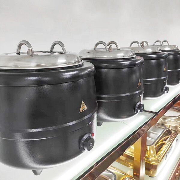 Electric Soup Warmer Manufacturer - OEM/ODM Custom Catering Equipment Aluminium Electric Soup Warmer Stock Pot 13L