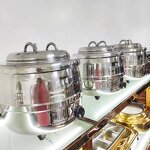 Electric Soup Warmer Pot Factory - OEM/ODM Custom Red Portable Counter Top Stainless Steel Electric Soup Warmer Pot