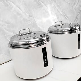 Soup Warmer Station Factory - OEM/ODM Custom 10L Electric Soup Pot Stainless Steel Glass Round Catering Chafing Dish