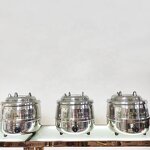 Electric Soup Warmer Pot Factory - OEM/ODM Custom Red Portable Counter Top Stainless Steel Electric Soup Warmer Pot