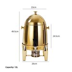 Beverage Dispenser Factory - OEM/ODM Custom 12L Gold Stainless Steel Coffee Dispenser Hotel Catering Heating
