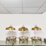 Chafing Dish Manufacturer - OEM/ODM Custom Hotel Wedding Banquet 8.0L Stainless Steel Food Warmer Gold Buffet