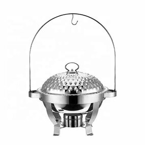 Food Heater Set Manufacturer - OEM/ODM Custom Hot Dubai Gold Buffet Chef Hot Pot Deluxe Hanging Food Heater Set