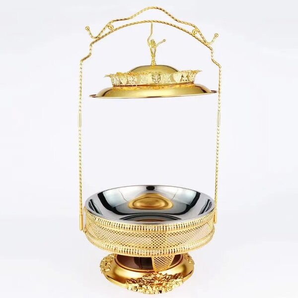 Hot Pot Manufacturer - OEM/ODM Custom New 8L Stainless Steel Gold Hot Pot Large Capacity Chafing Dish