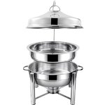 Food Warmer Set Manufacturer - OEM/ODM Custom Design Modern Luxury Stainless Steel Gold Heater Chafing Dish Set