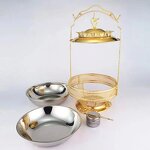 Hot Pot Manufacturer - OEM/ODM Custom New 8L Stainless Steel Gold Hot Pot Large Capacity Chafing Dish