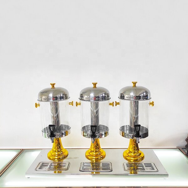 Juice Dispenser Machine Manufacturer - OEM/ODM Custom Gold Beverage Dispenser 8 16 24L Stainless Steel Transparent