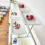 Food Display Stand Factory - OEM/ODM Custom Stainless Steel Holder Food Display Stand Counter Buffet Set