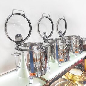 Soup Warmer Factory - OEM/ODM Custom Buffet Equipment 10L Stainless Steel Stock Pot Electric Food Warmer