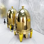 Coffee Dispenser Manufacturer - OEM/ODM Custom 12L Golden Stainless Steel Coffee Dispenser Heating Drink Container