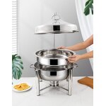 Food Warmer Set Manufacturer - OEM/ODM Custom Design Modern Luxury Stainless Steel Gold Heater Chafing Dish Set