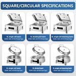Chafing Dishes Factory - OEM/ODM Custom Stainless Steel Square Self serve Food Warmer for Catering
