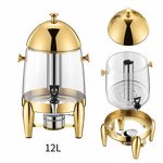 Juice Dispenser Manufacturer - OEM/ODM Custom Hotel 12 Liters Stainless Steel Hot Cold Juice Dispenser Gold