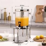 Cold Drink Dispenser Factory - OEM/ODM Custom Restaurant Drink Juice Dispenser Single Plates 8+8L Beverage