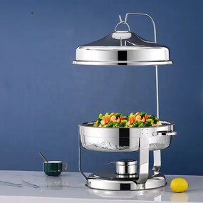 Dinner Stove Manufacturer - OEM/ODM Custom Luxury Commercial Dining Round Food Warmer Stainless Steel Hanging Diamond