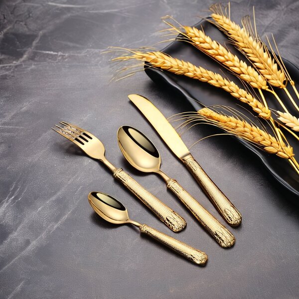 Cutlery Set Manufacturer - OEM/ODM Custom High Grade 304 Stainless Steel Western Style Cutlery Set 4 Piece