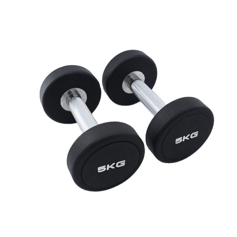 PEV Dumbbell Set Manufacturer - Factory Price High Quality Round Steel Custom Logo