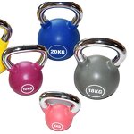 PU Competition Kettlebell Manufacturer - High Grade Solid Steel Core Electroplating Handle 4kg to 20kg