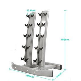 Dumbbell Rack Manufacturer - High Quality 5 Pairs Upright Steel 5 Tiers Stand