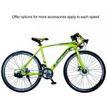 Road Bike Factory - 26 Inch Curved Handlebar for Adult with Disc Brake