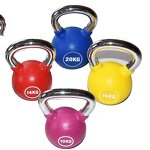 PU Competition Kettlebell Manufacturer - High Grade Solid Steel Core Electroplating Handle 4kg to 20kg
