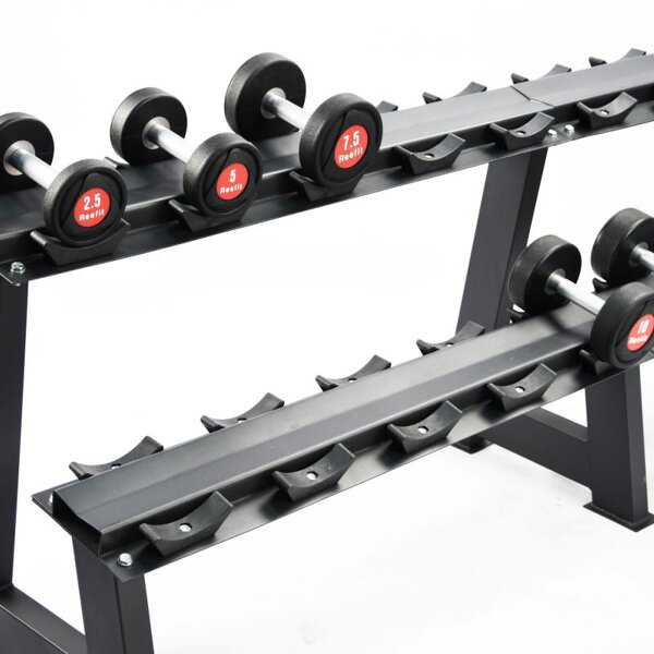 Dumbbell Rack Factory - High Quality 10 Pairs 2 Tiers 2-layer for Gym
