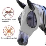 Horse Ear Cover Factory - Multiple Colors Ear Bonnet Netting Hood Oxford Fabric and Mesh