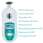 Digital Brix Refractometer Factory - OEM/ODM Custom PAL-105 0-53% Handheld Sugar Test Meter Digital Brix Refractometers