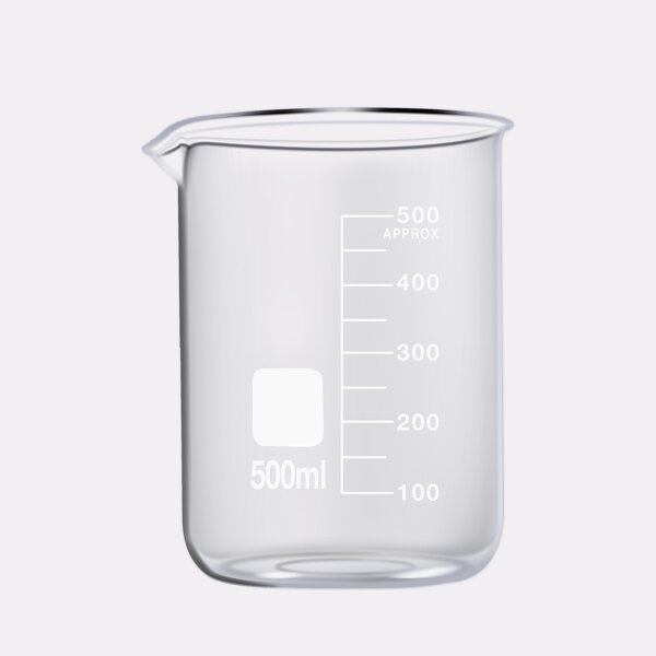 Glass Beaker Factory - OEM/ODM Custom Laboratory Supplies 500ML Glass Beaker Transparent Thickened with Scale