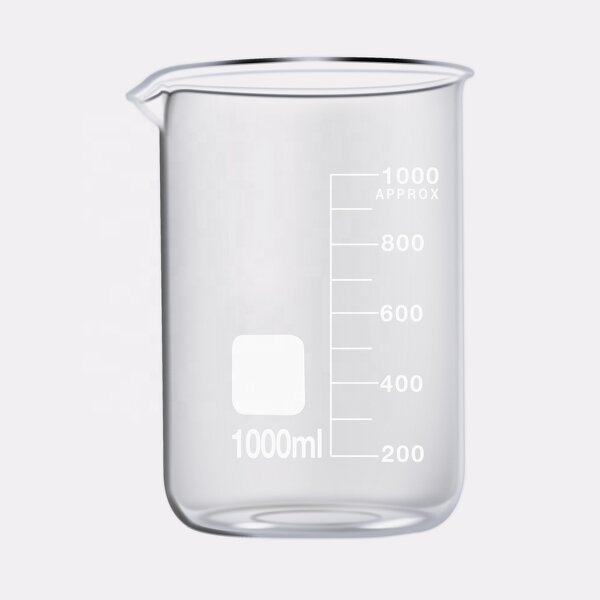 Glass Beaker Manufacturer - OEM/ODM Custom Glass Beakers 1000ml Borosilicate Glass Mug for School Low Form Beaker