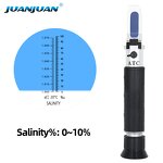 Handheld Salinity Refractometer Factory - OEM/ODM Custom Handheld New Design Salinity 0-10% Aquarium Water Refractometer ATC