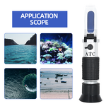 Double Scale Refractometer Factory - OEM/ODM Custom Double Scale 0-32% Portable Hand Held Sugar Salinity Brix ATC