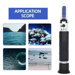 Handheld Salinity Refractometer Factory - OEM/ODM Custom Handheld New Design Salinity 0-10% Aquarium Water Refractometer ATC