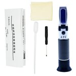 Double Scale Refractometer Factory - OEM/ODM Custom Double Scale 0-32% Portable Hand Held Sugar Salinity Brix ATC