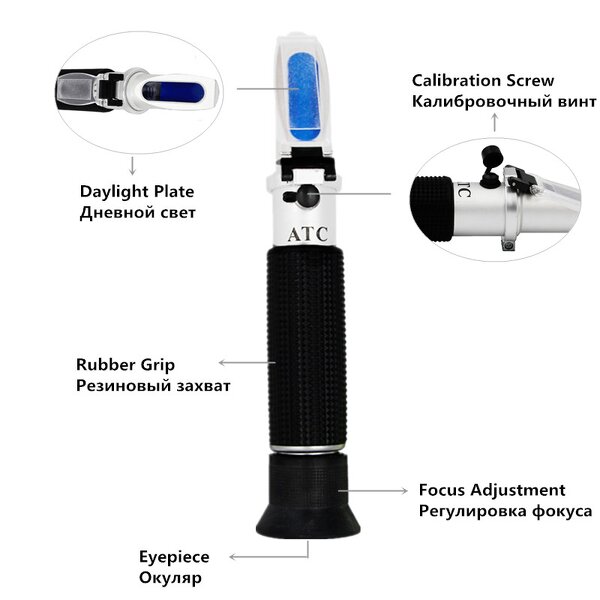 Handheld Salinity Refractometer Factory - OEM/ODM Custom Handheld New Design Salinity 0-10% Aquarium Water Refractometer ATC