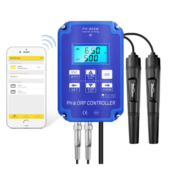 Wifi PH Controller Factory - OEM/ODM Custom PH-803W Wifi Monitoring Digital PH ORP Controller Monitor Meter