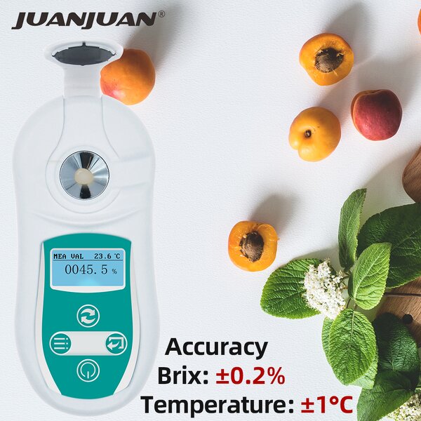 Digital Brix Refractometer Factory - OEM/ODM Custom PAL-105 0-53% Handheld Sugar Test Meter Digital Brix Refractometers