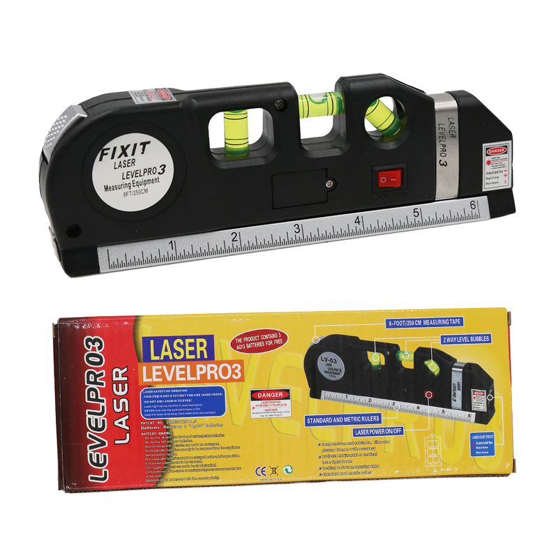 Laser Level Meter Manufacturer - OEM/ODM Custom Laser Level Scale Horizon Vertical Measure 8FT Aligner Standard Metric